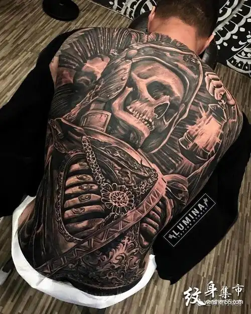 满背纹身,满背纹身手稿,满背纹身手稿图案