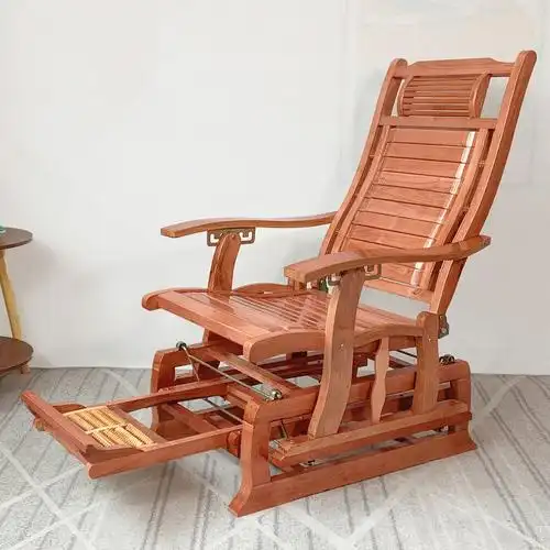 全实木摇摇椅折叠原木逍遥椅成人家用午休靠背送父母老人阳台午睡