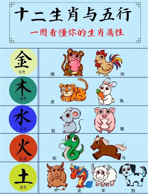 嘿,小伙伴们,今天咱们来聊聊十二生肖对应的五行属性金木水火土,看看