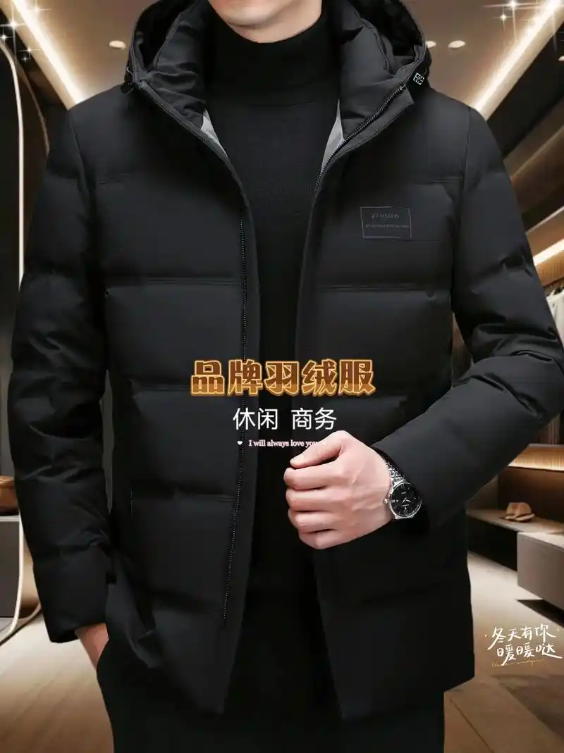 新款轻薄羽绒服男款,门店1599!冬季新款轻薄中年男装休闲外 - 抖音