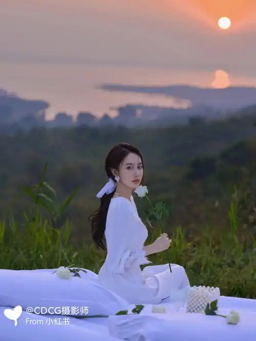 少女的浪漫在夕阳下78北京外景写真