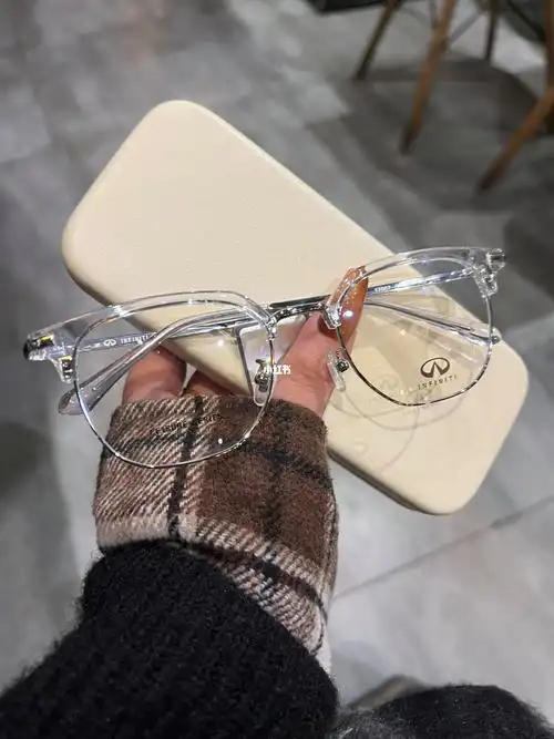 06透明半框眼镜|适合男生的颜值天花板78