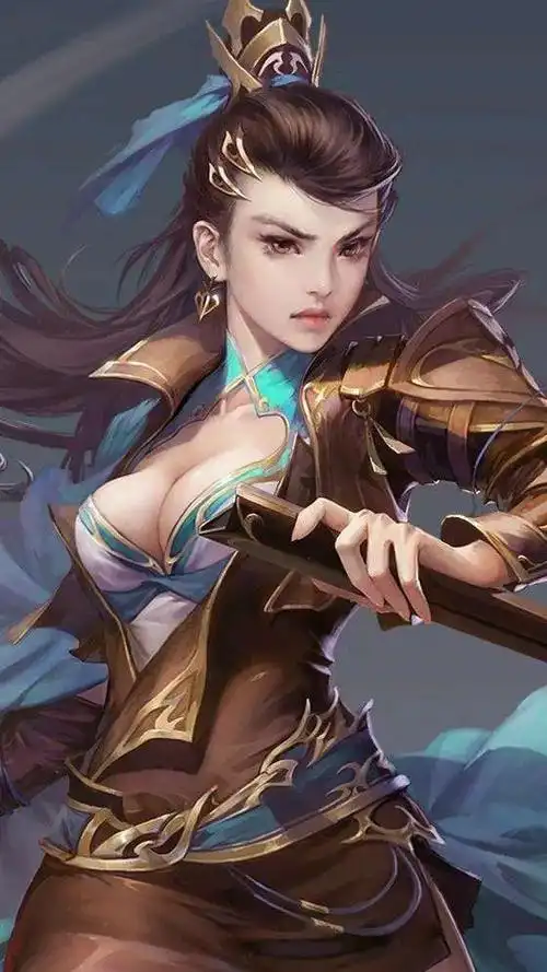 女子 鼠绘 史诗风 海妖好看的动漫女神壁纸炫酷古装,古风游戏动漫女神