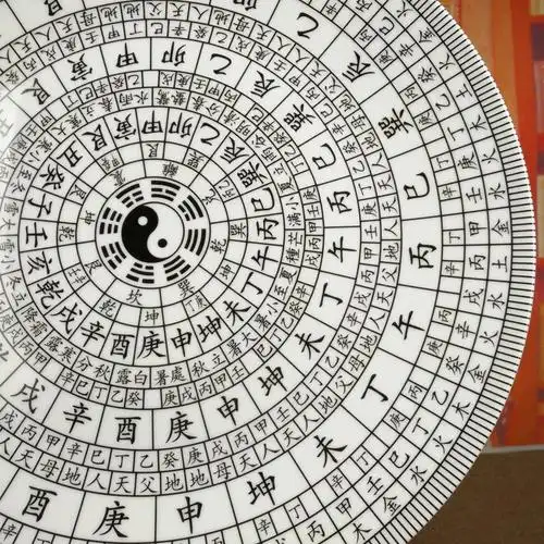 瓷毅雅堂景德镇陶瓷五行八卦图摆件装饰座盘挂盘客厅门挂装饰品五行