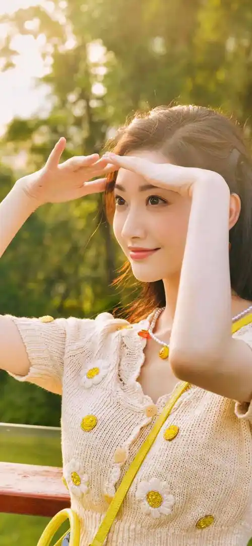 景甜超短裙甜美笑容写真_白色