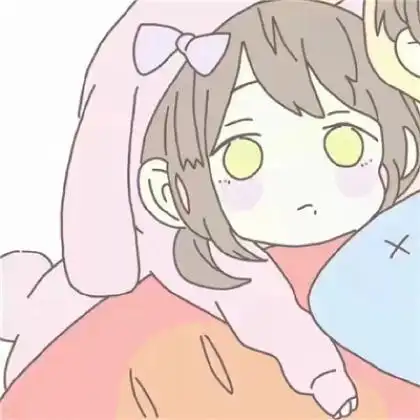 卡通情侣头像一男一女超萌,很多难受我不说