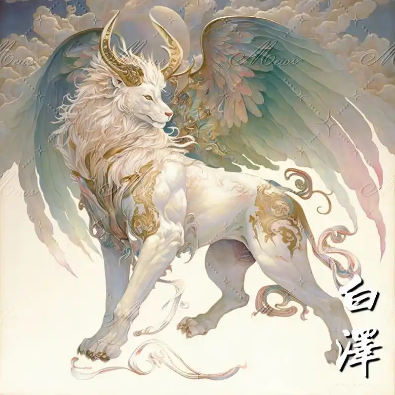 🌊山海经·神兽白泽 🌊白泽,中国古代神话中的瑞兽.能言语,通万物