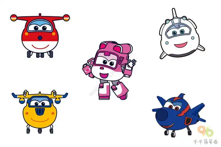 动画片超级飞侠简笔画素材图片大全