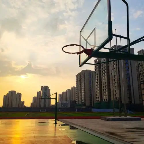 傍晚球场,挥洒着汗水,摒弃一天的疲惫;昂首挺胸,用热血换取奋斗的无悔