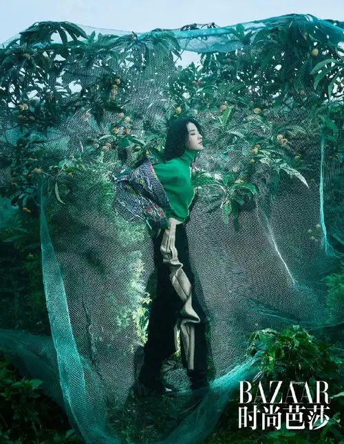 杂志时尚芭莎harpersbazaar七月刊刘亦菲完整内页9p影楼