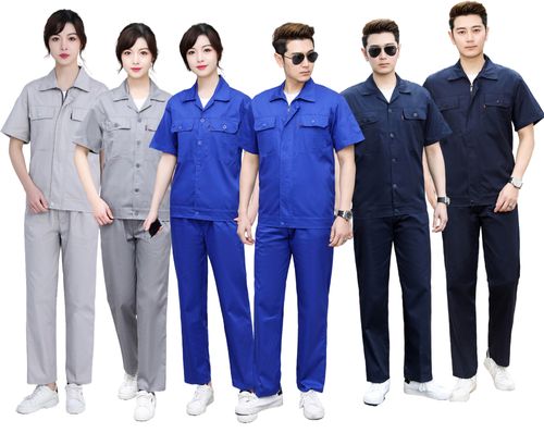 全棉薄款短袖工作服耐磨夏天工地套装男夏季透气劳保上衣定制logo