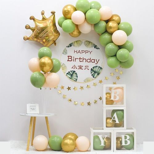 生日气球男孩女孩生日会场布置装饰场景宝宝一周岁网红气球背景墙