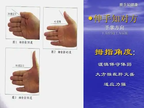 握手知健康   伸手知对方 手掌方向 下为控制/上为屈服 拇指角度