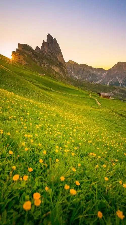 阿尔卑斯山纯天然唯美自然风光,高清图片,手机锁屏桌面-壁纸族