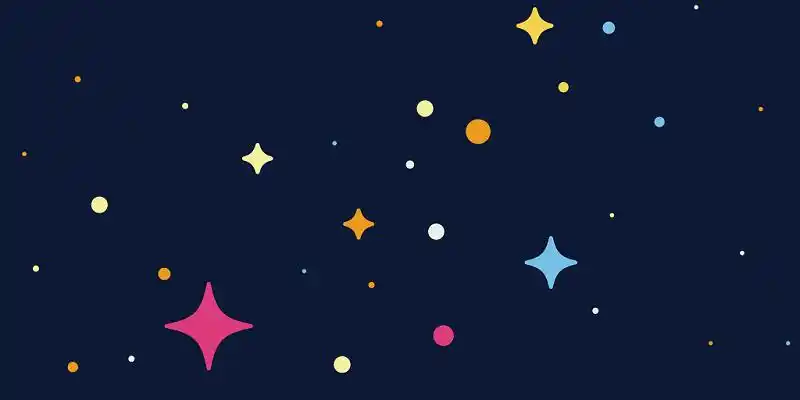 炫丽星空背景蓝色卡通星空