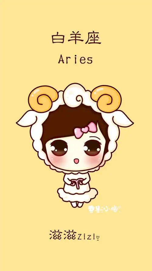 可爱卡通十二星座高清手机壁纸,分辨率1080x1920