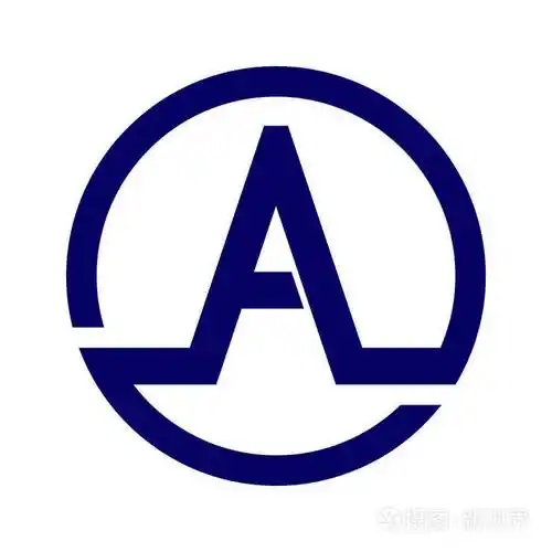 字母a在圆圈内的轮廓标识标志