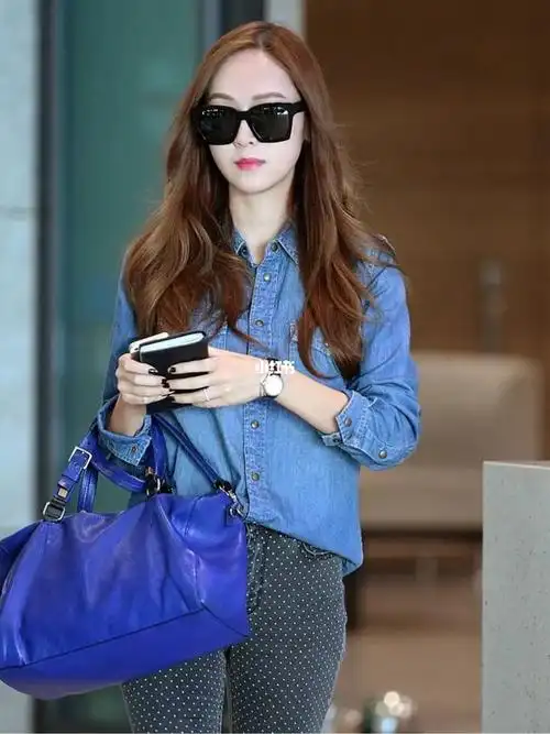 郑秀妍穿搭考古随性牛仔look