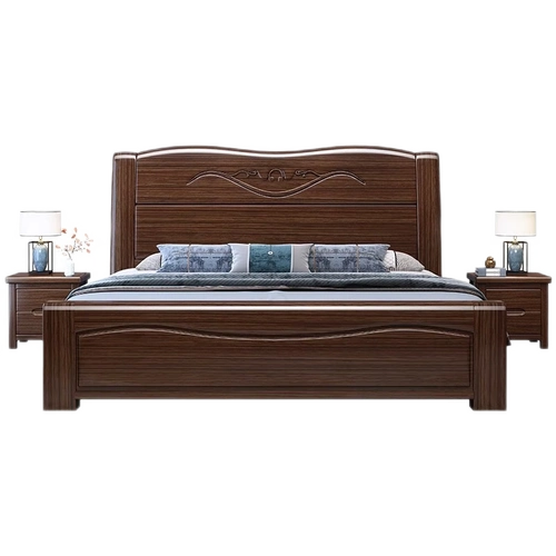 宜眠坊床中式紫金檀木实木床 双人床1.8米2米主卧大婚床mj-619床1.