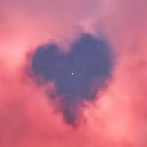 云朵形成的爱心头像图片