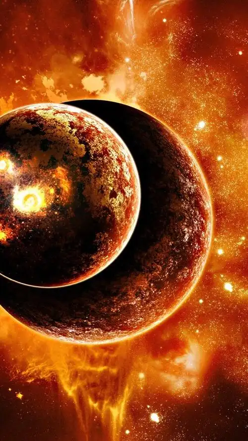 在一起的两个星球