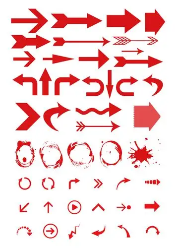 新年红色矢量箭头素材设计