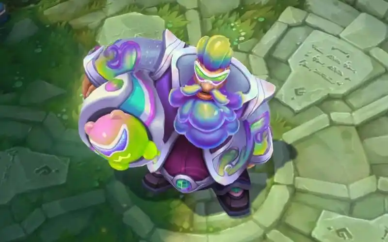 【lol】酒桶太空律动单一炫彩皮肤演示_英雄联盟