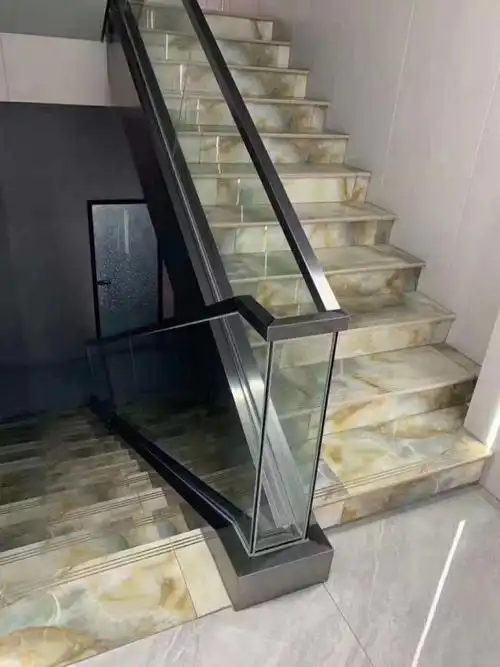 钢u型槽阳台无框玻璃扶手轨道地槽碳钢护栏卡槽栏杆楼梯玻璃预埋u型槽