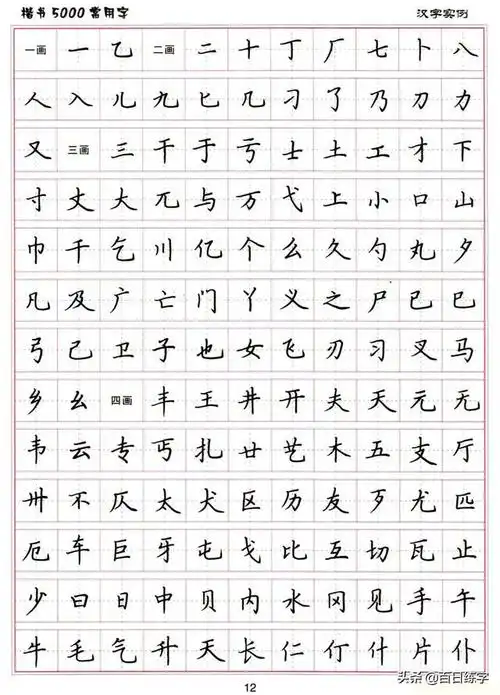 字库13个架构解析91个偏旁示范高清原图在文后获取26个笔画讲解不少人