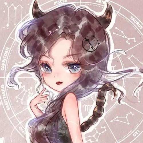 星座女孩天蝎座71q版头像