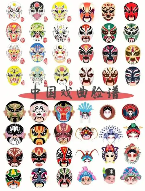中国传统戏曲脸谱大全素材分享