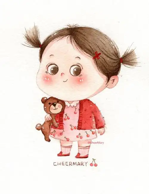 萌娃娃 水彩 插画 by_cheermary 67 676767