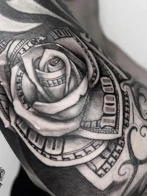 钱花_纹身图案手稿图片_lb的纹身作品集