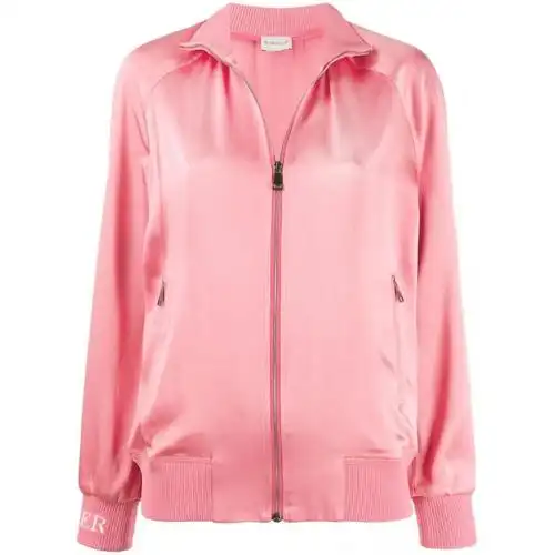 盟可睐moncler夹克女士奢侈品logo运动夹克 粉色 42【图片 价格 品牌