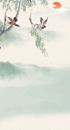 顿感春意盎然墨绿的墙,精致的古风建筑生机勃勃的绿植和红花清秀高雅