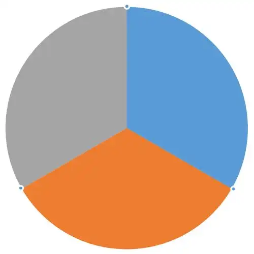 excel如何使饼图内三点自动两两连线