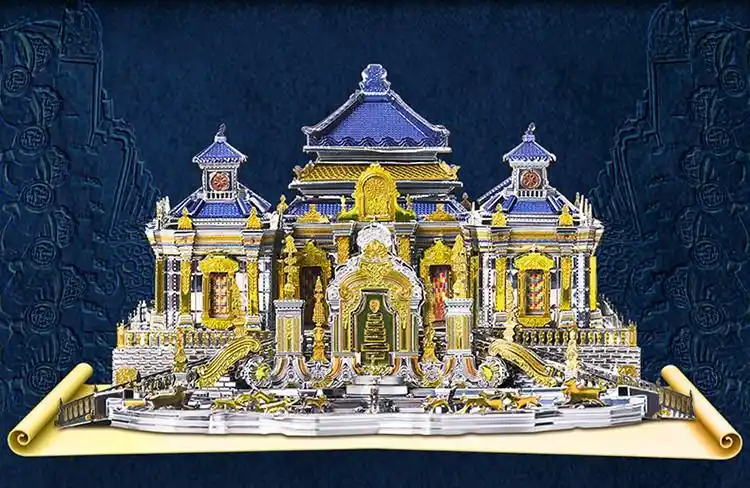 拼酷圆明园金属拼图3d立体拼装模型手工diy成年减压玩具建筑系列摆件