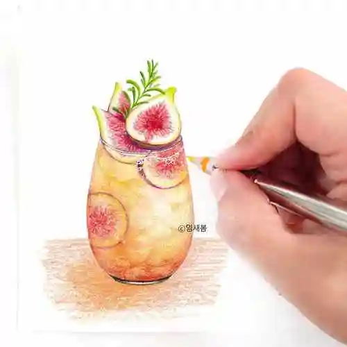 25张写实又清新美食彩铅 满满的食欲 吃货们的好素材