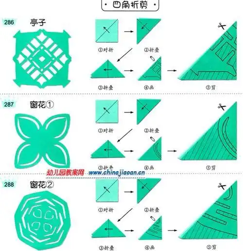 幼儿四折剪纸 手工剪纸图片大全简单-蒲城教育文学网