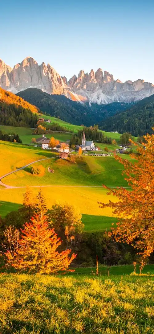 欧洲秋天 农村风景