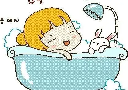 浴缸里洗澡简笔画