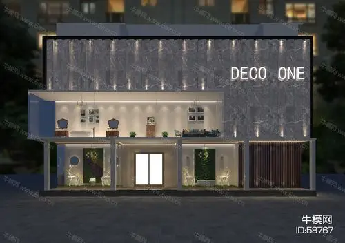 精美好看的现代展厅效果图素材免费下载,本作品主题是门头,美陈3d模型