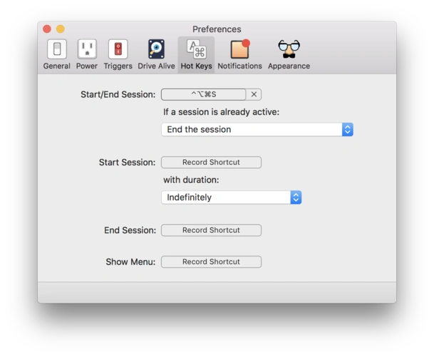 设置界面 - hotkey