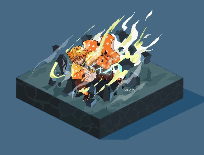 鬼灭之刃(像素)第一部分昆明|插画师沈大尉332601年前