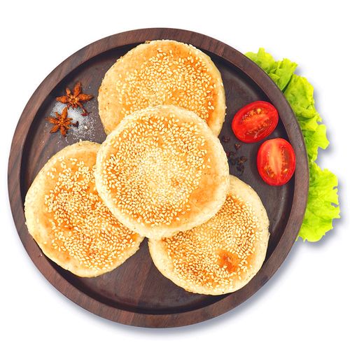 福成美食家盐酥烧饼椒盐火烧280g4枚 28层酥脆手工擀制早餐火锅空气