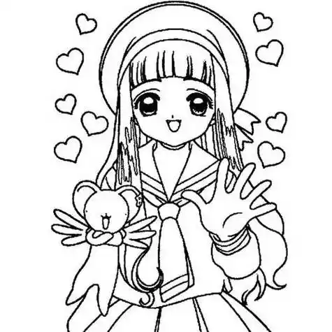 画人物可爱的简笔画涂了颜色