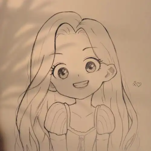 乐佩公主  #临摹 #手绘 #过程图 #简笔