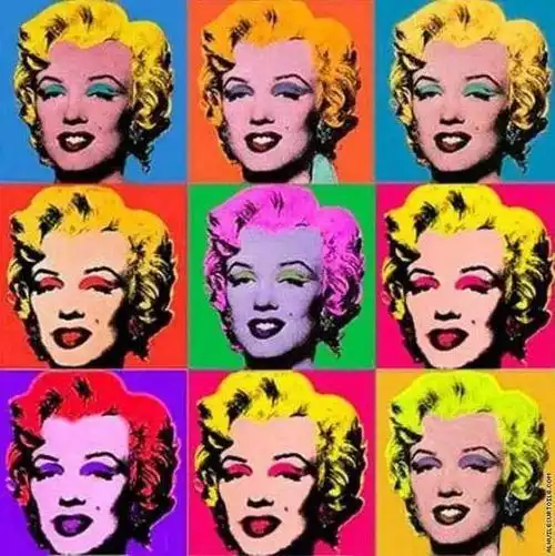 《玛丽莲·梦露双联画》--andy warhol