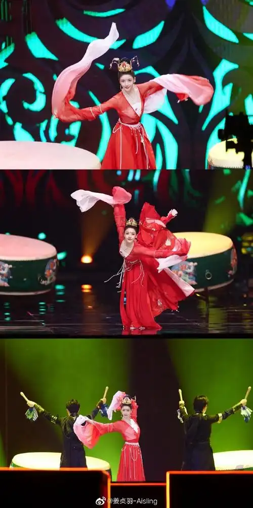 姜贞羽红衣水袖舞