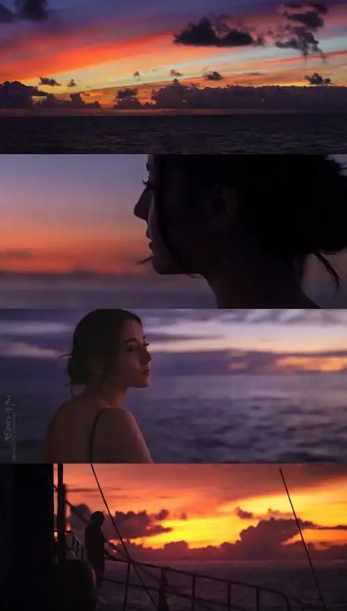 迪丽热巴超话慢游全世界 塞舌尔98日落晚霞,犹如大自然调色盘上的